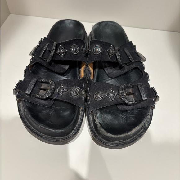 Toga Pulla Black double buckles charms Slide Sandals 37 ssense - Picture 4 of 7